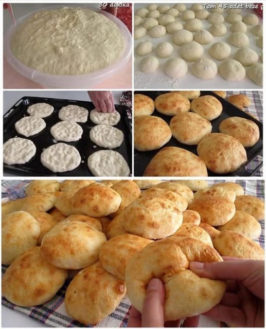 Află cum poți transforma 2 kg de pâine într-un deliciu rapid: 45 de pâinițe perfecte pentru micul dejun sau gustări. Rețetă simplă, economică și gustoasă.”

Introducere
Transformarea pâinii într-un preparat gustos și practic este o artă a gospodinelor inventive. Din 2 kg de pâine proaspătă sau chiar puțin uscată, poți obține 45 de pâinițe delicioase, ideale pentru micul dejun, gustări sau sandwich-uri pentru întreaga familie. Această rețetă rapidă nu necesită ingrediente complicate și se poate adapta foarte ușor în funcție de preferințe.

Aceste pâinițe sunt moi, pufoase și aromate, iar cantitatea mare permite să le folosești pentru mai multe zile sau să le oferi invitaților la mese festive.

Ingrediente necesare
2 kg pâine (ideal albă sau integrală)

500 ml lapte

2 ouă

100 g unt topit

2 linguri zahăr

1 linguriță sare

Opțional: semințe de susan, mac sau chimen pentru decor

Mod de preparare pas cu pas
1. Pregătirea pâinii
Taie pâinea în cuburi mici, uniform.

Pune cuburile într-un bol mare și adaugă laptele treptat, pentru a înmuia pâinea.

2. Amestecarea ingredientelor
Într-un alt bol, bate ouăle cu untul topit, zahărul și sarea.

Toarnă amestecul peste pâinea înmuiată și amestecă bine până obții o compoziție omogenă.

3. Formarea pâinițelor
Cu mâinile ușor unsă cu unt sau ulei, formează biluțe de dimensiunea dorită.

Așază-le pe o tavă tapetată cu hârtie de copt.

Dacă dorești, presară semințe de susan, mac sau chimen pentru un plus de aromă și aspect.

4. Coacerea
Preîncălzește cuptorul la 180°C.

Coace pâinițele 15-20 de minute sau până devin aurii la suprafață.

Scoate tava și lasă pâinițele să se răcească ușor înainte de servire.

Sfaturi pentru pâinițe perfecte
Folosește pâine puțin uscată pentru a absorbi mai bine lichidul.

Nu înmuia excesiv pâinea, altfel compoziția va deveni prea moale și greu de modelat.

Poți adăuga brânză rasă, verdeață sau condimente în compoziție pentru variante savuroase.

Dacă vrei pâinițe crocante, lasă-le câteva minute în cuptor după ce oprești focul.

Variante de servire
Simpli: Ideali pentru micul dejun cu unt, gem sau miere.

Sărați: Cu brânză, șuncă sau măsline.

Mini-sandwich-uri: Tăiați pe jumătate și umpleți cu ingrediente preferate.

Gustare rapidă: Perfecte pentru pachețelul copiilor sau birou.

Beneficii și atractivitate
Economic: Transformi pâinea în exces într-un preparat nou.

Rapid: Tot procesul durează mai puțin de 45 de minute.

Versatil: Pâinițele pot fi dulci sau sărate, în funcție de gust.

Satisfăcător: Pâinițele sunt moi și pufoase, ideale pentru întreaga familie.

Informații nutriționale estimative (per pâiniță medie)
Calorii: 80-100 kcal

Proteine: 3 g

Carbohidrați: 15 g

Grăsimi: 2-3 g

Aceste 45 de pâinițe din 2 kg de pâine sunt soluția perfectă pentru zilele aglomerate sau pentru momentele în care vrei un preparat rapid, gustos și sățios. Se păstrează câteva zile într-un recipient etanș sau pot fi congelate pentru perioade mai lungi.