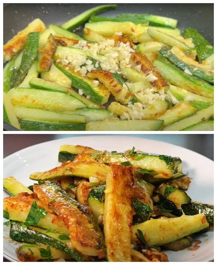 Невероятно вкусно и просто. Жареные кабачки с чесноком
