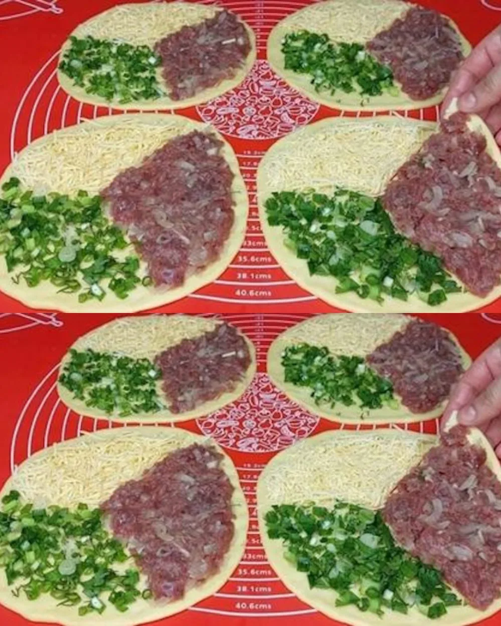 Пирожки с мясом и сыром в духовке