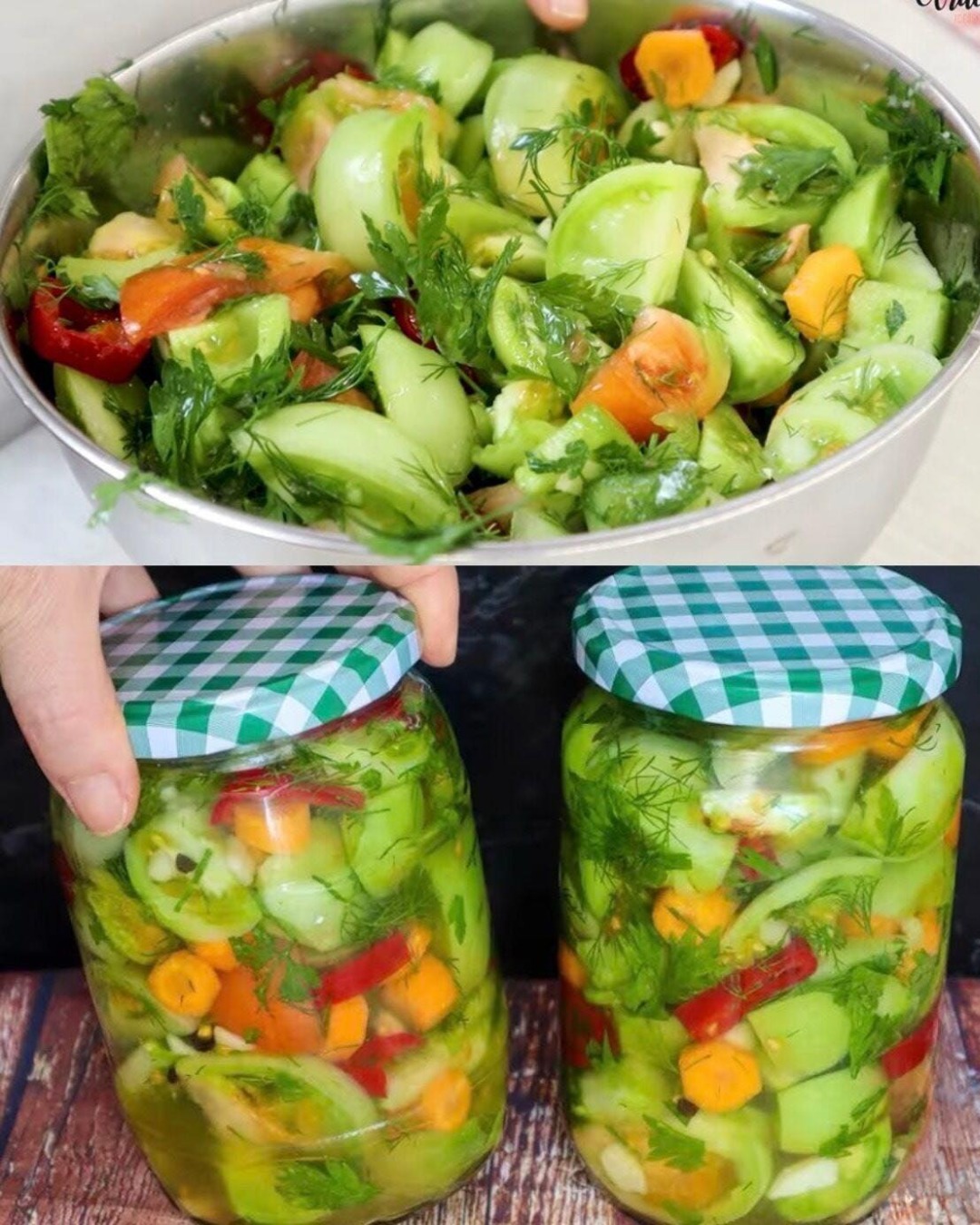 Salată de iarnă din roșii verzi