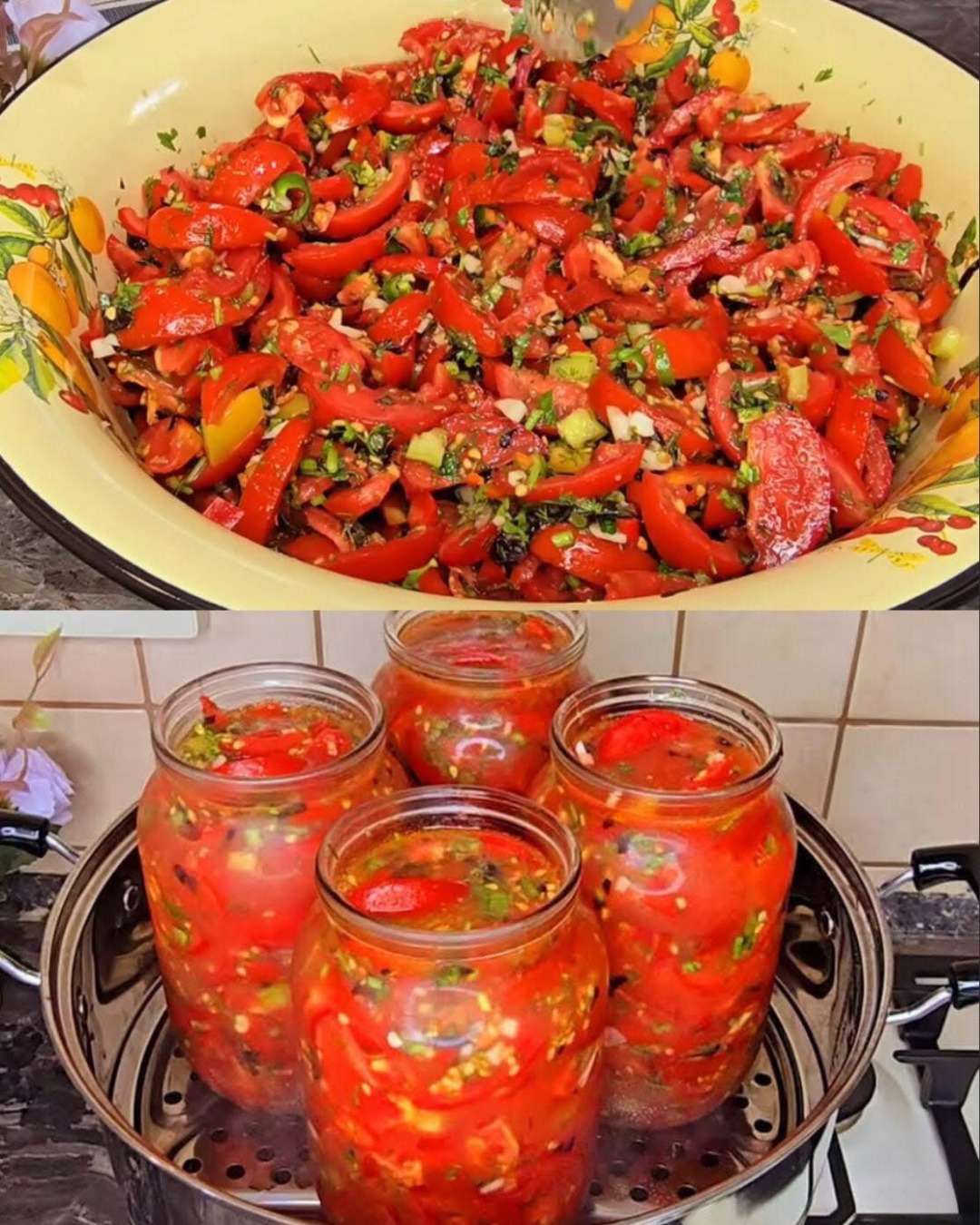 Salată de roșii „Generalului” pentru iarnă, foarte gustoasă – îți lingi degetele!