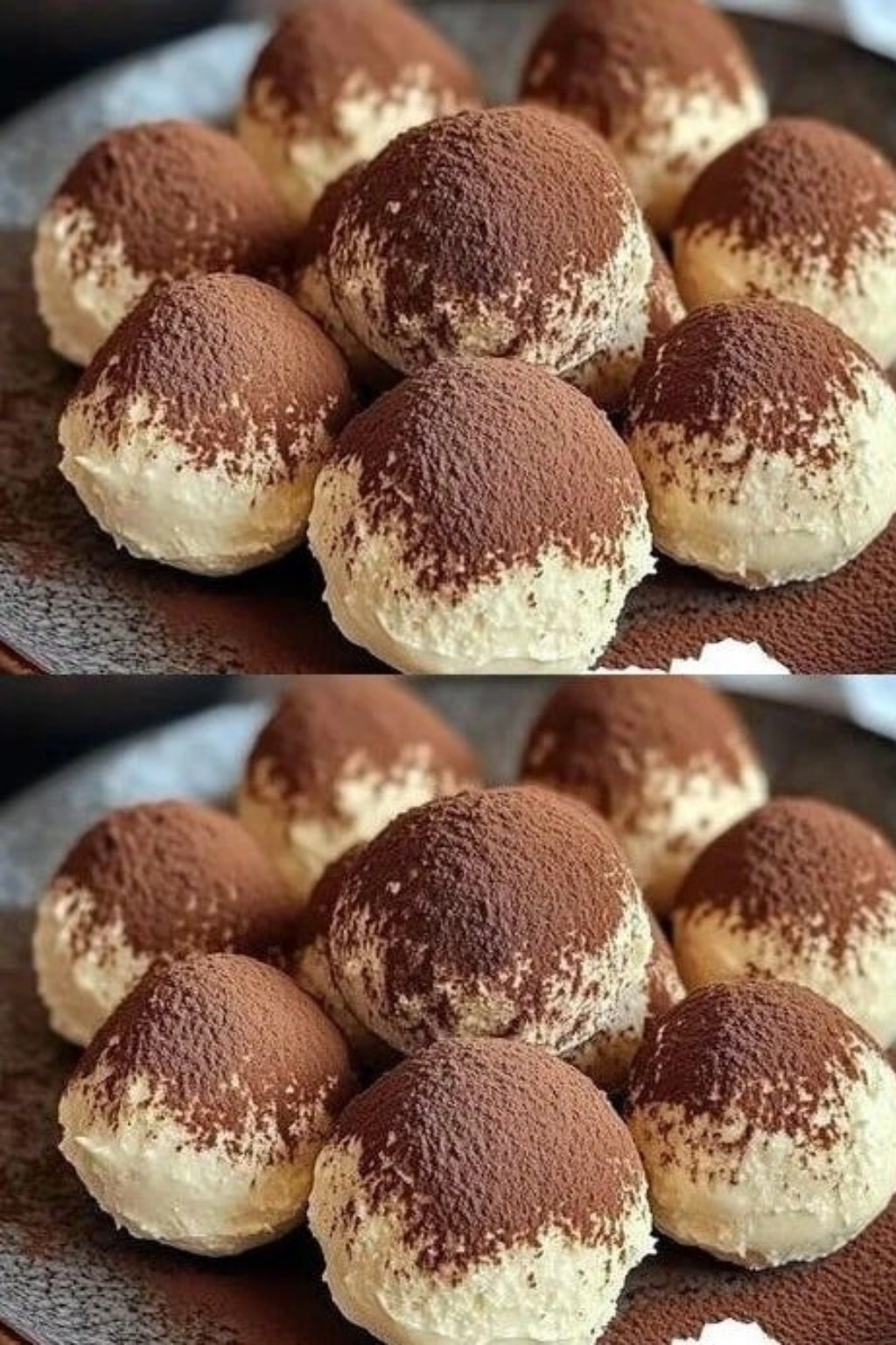 Bile de tiramisu făcute cu 200 g mascarpone și 120 g biscuiți 