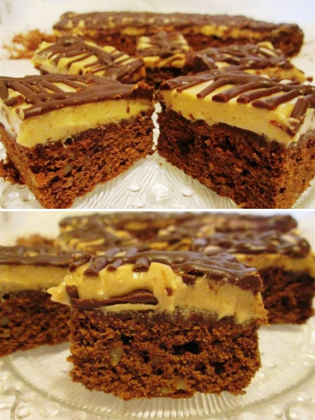Brownie cu ness – prăjitura intensă cu ciocolată, nucă și cremă fină de mascarpone