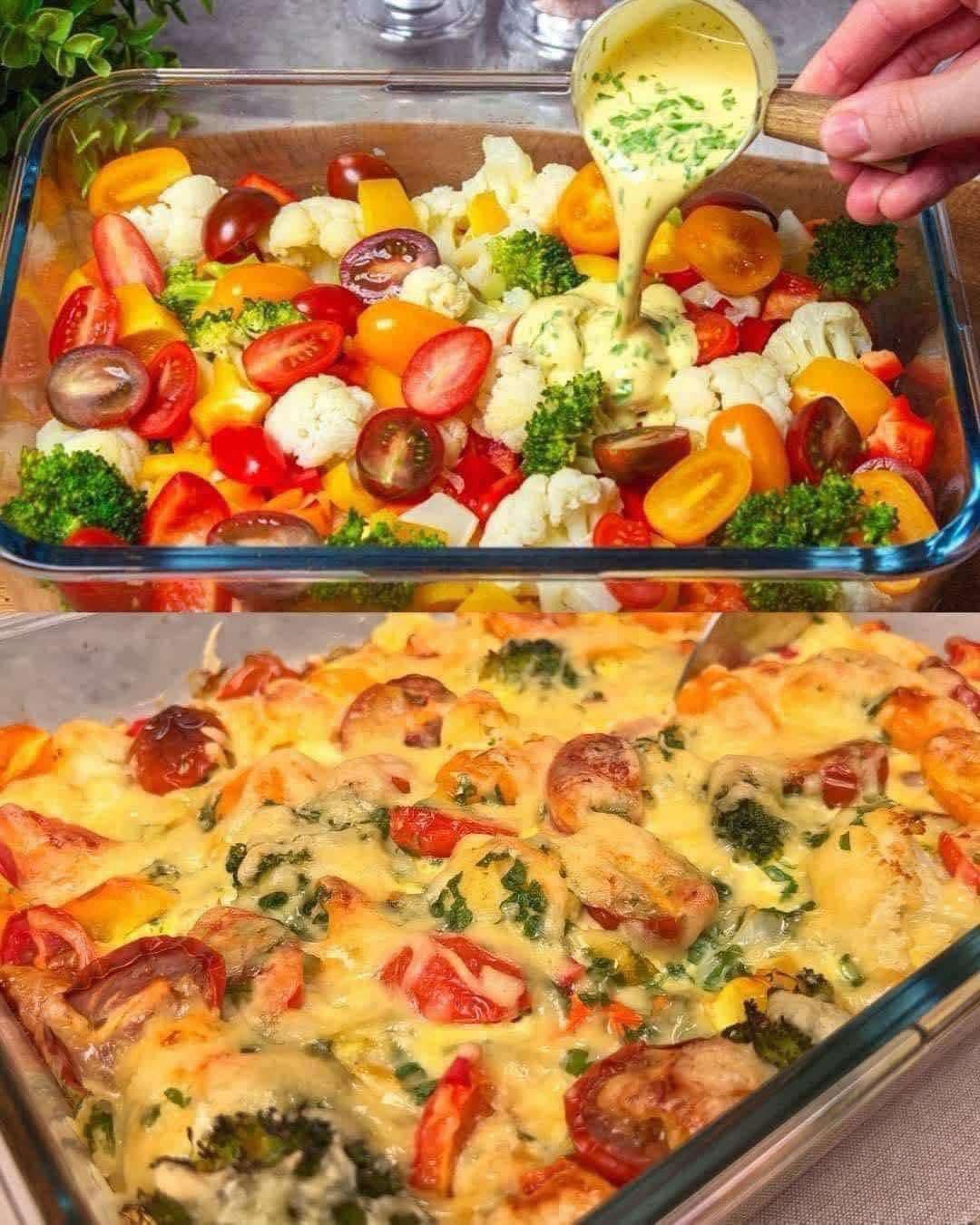Caserolă de legume cu broccoli și conopidă – sănătoasă și consistentă Caserolă de legume cu broccoli și conopidă – sănătoasă și consistentă