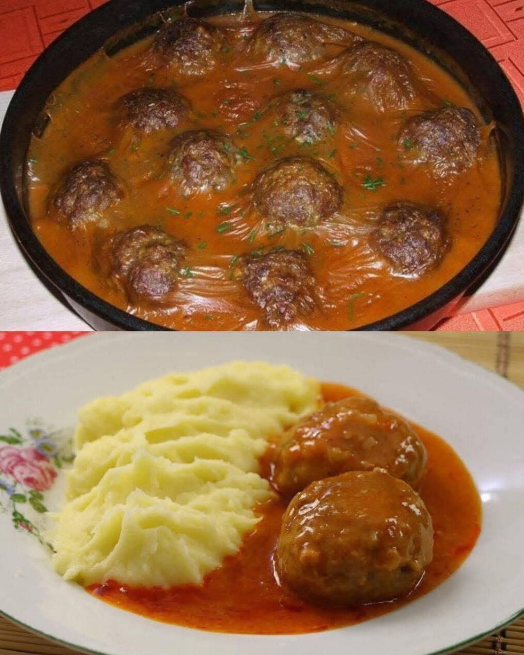 Chiftele în sos de roșii