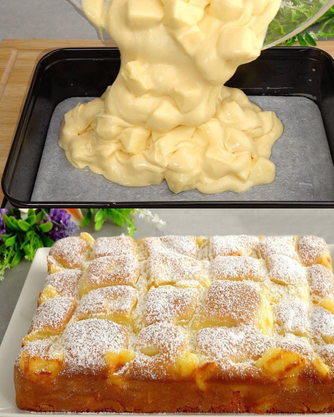 NU VEȚI MAI COACE ALTE PRĂJITURI! – PRĂJITURĂ CU MERE ȘI PUDDING DE VANILIE