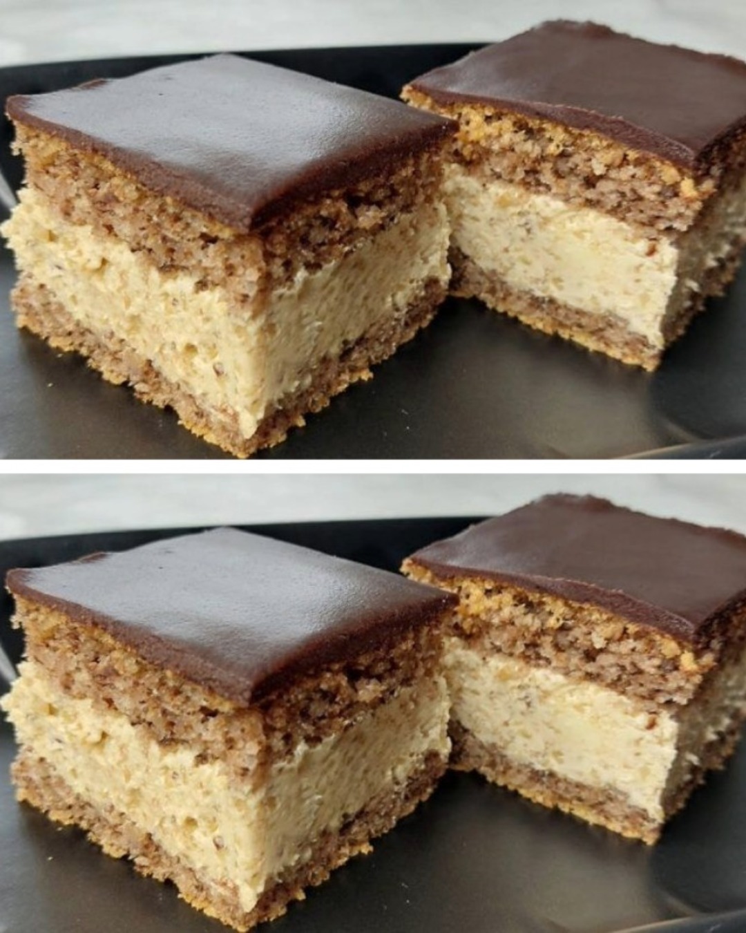 Prajitură de post cu cremă fină și glazură de ciocolată – desert spectaculos, 100% vegan și incredibil de gustos Prajitură de post cu cremă fină și glazură de ciocolată – desert spectaculos, 100% vegan și incredibil de gustos
