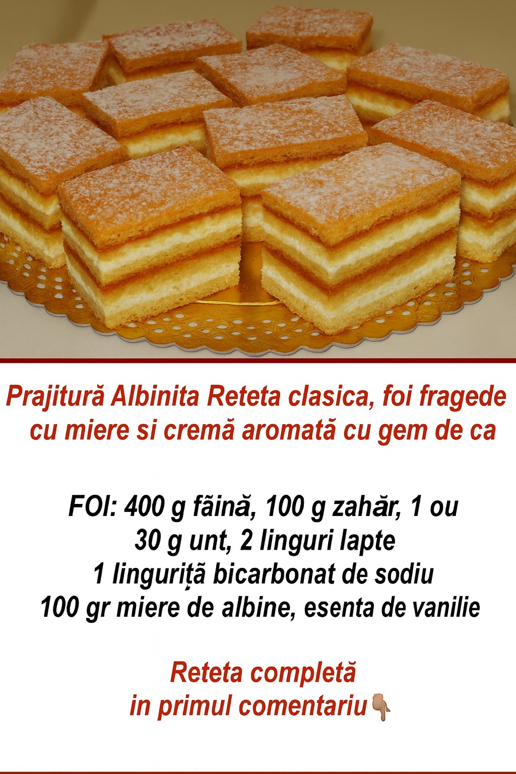 Prăjitură Albinița Prăjitură Albinița