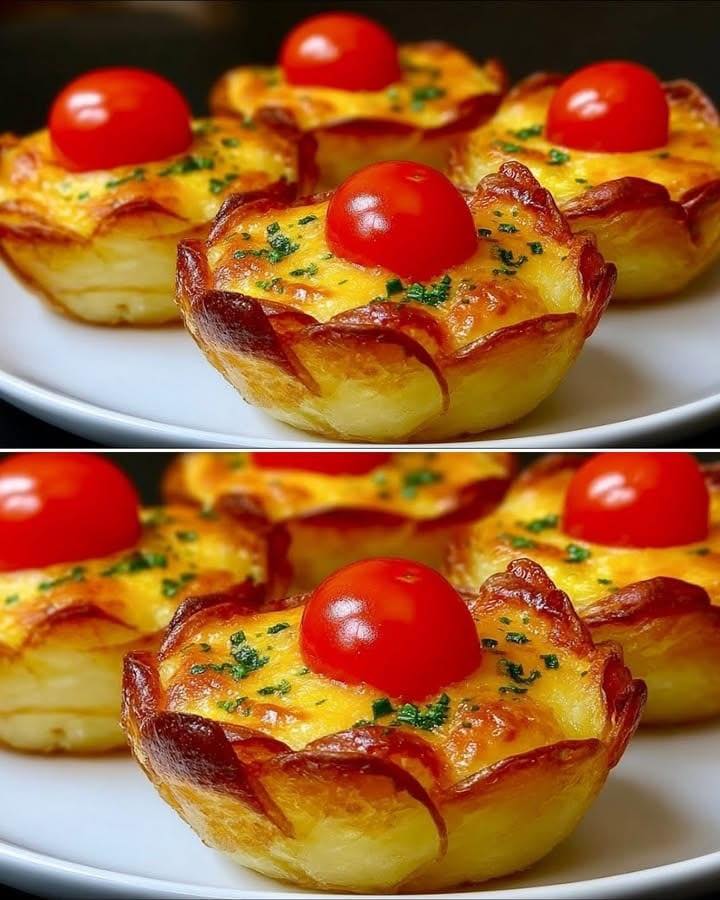 Coșulețe din cartofi cu umplutură cremoasă