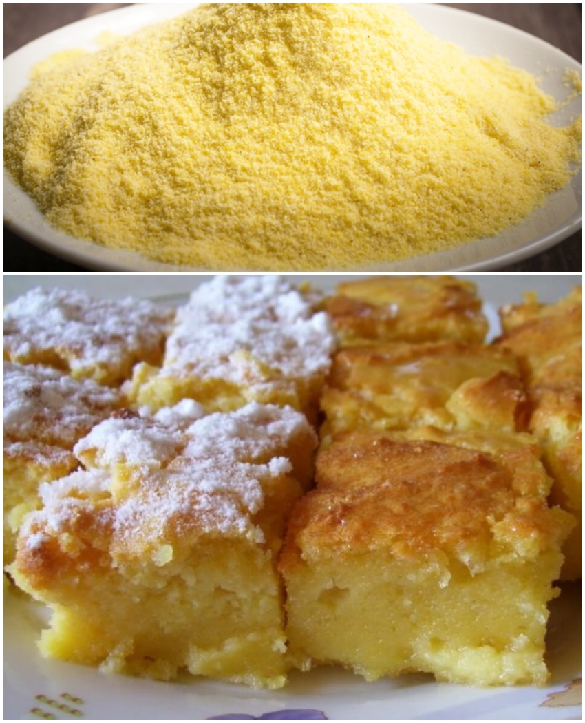 Prăjitură cu mălai și brânză dulce