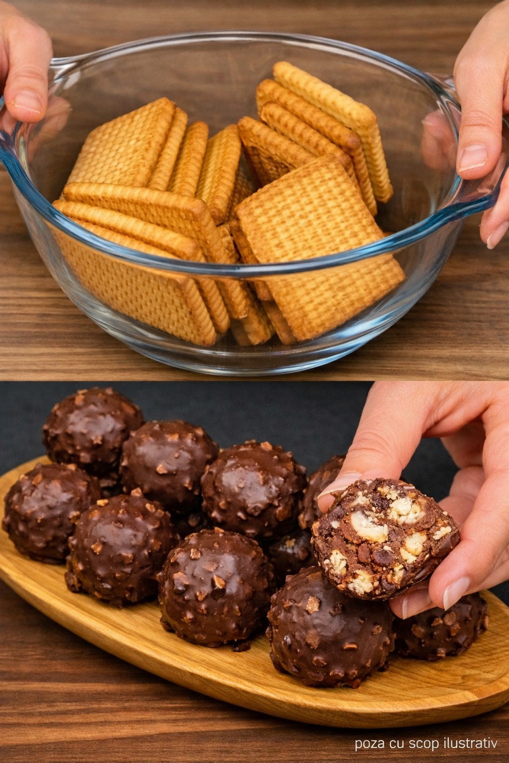 Bile din biscuiți fără coacere