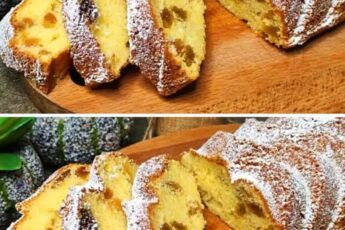 Chec pufos cu brânză dulce și stafide
