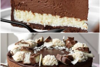 Cheesecake cu ciocolată și cocos