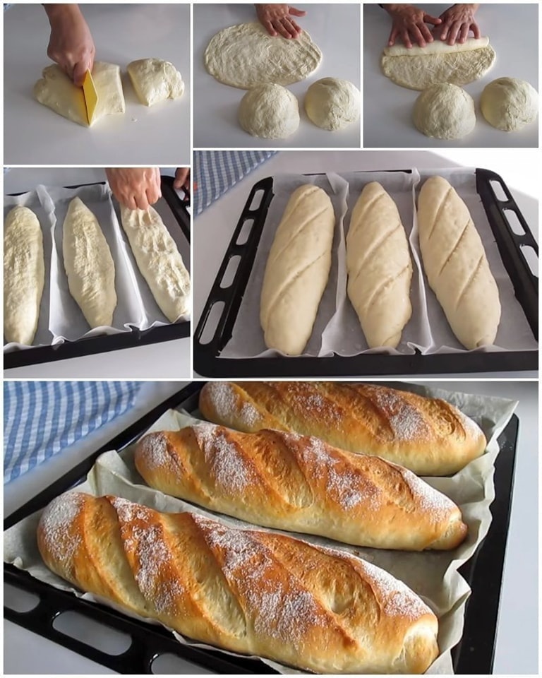 Pâine simplă de casă – rețetă ușoară pentru 3 pâinici aurii și crocante