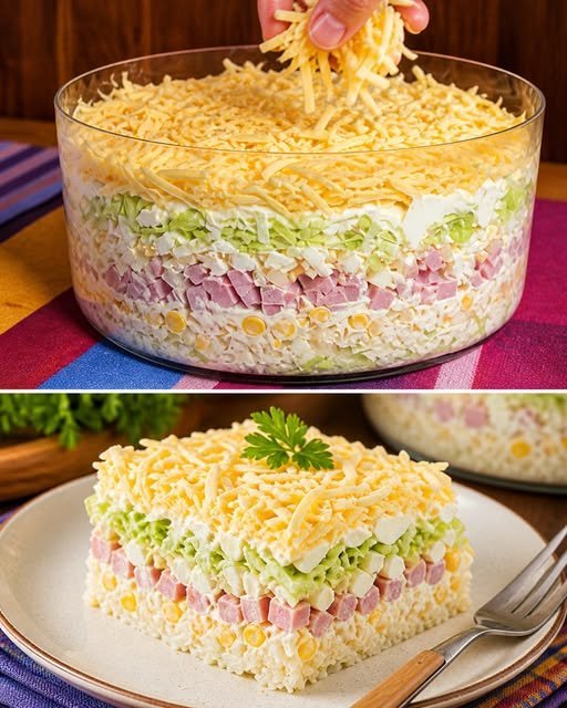 Salată rece în straturi