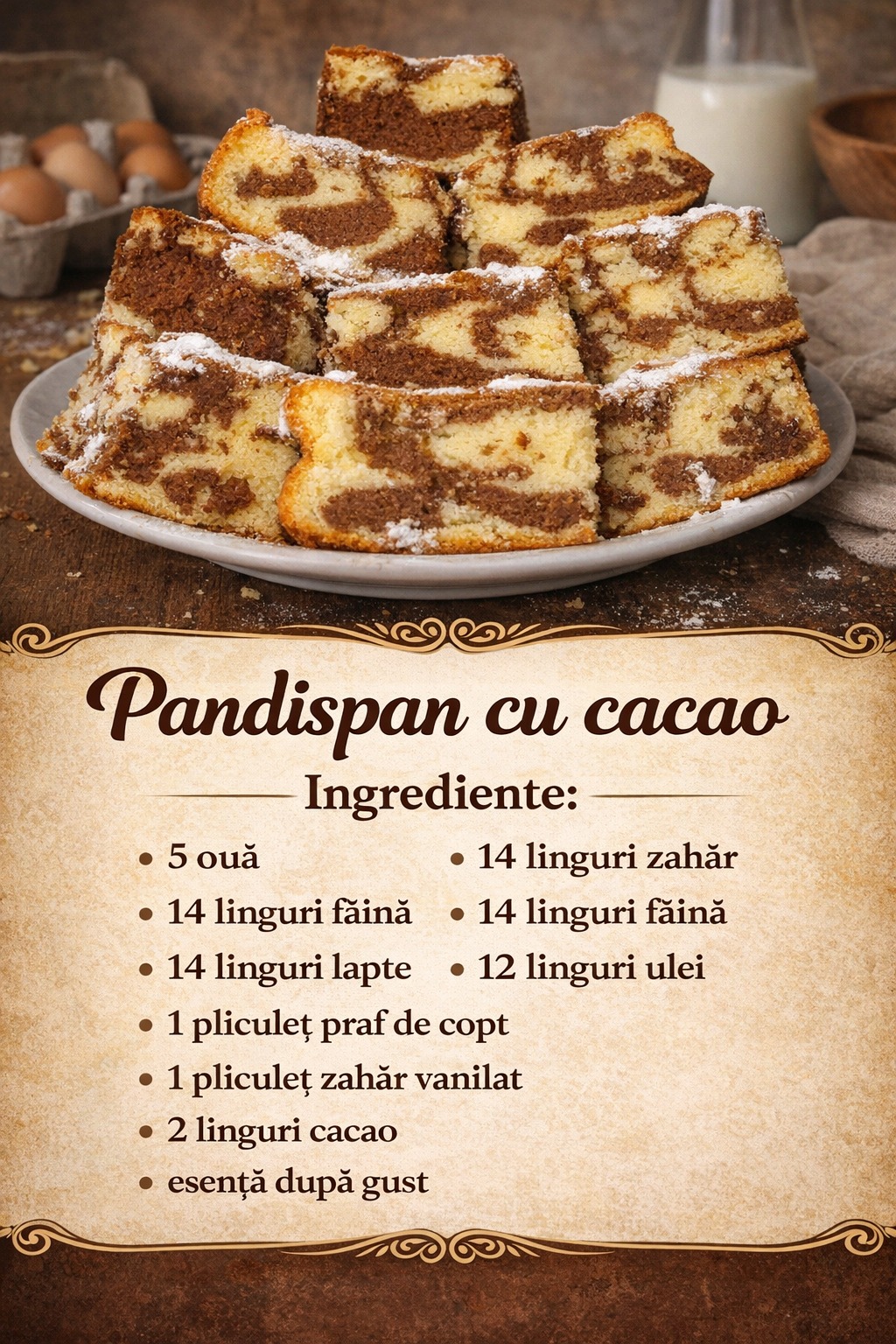 Pandispan cu cacao