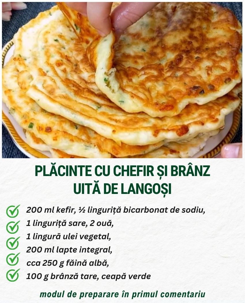 Plăcinte cu kefir și brânză