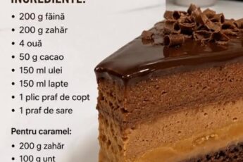 Prăjitură cu caramel și ciocolată