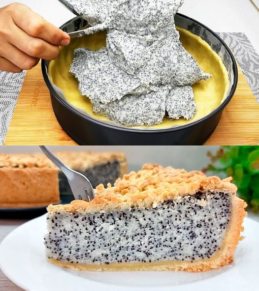 Prăjitură cu mac cu aluat fraged și streusel