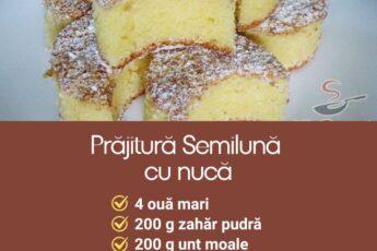 Prăjitură Semilună cu nucă