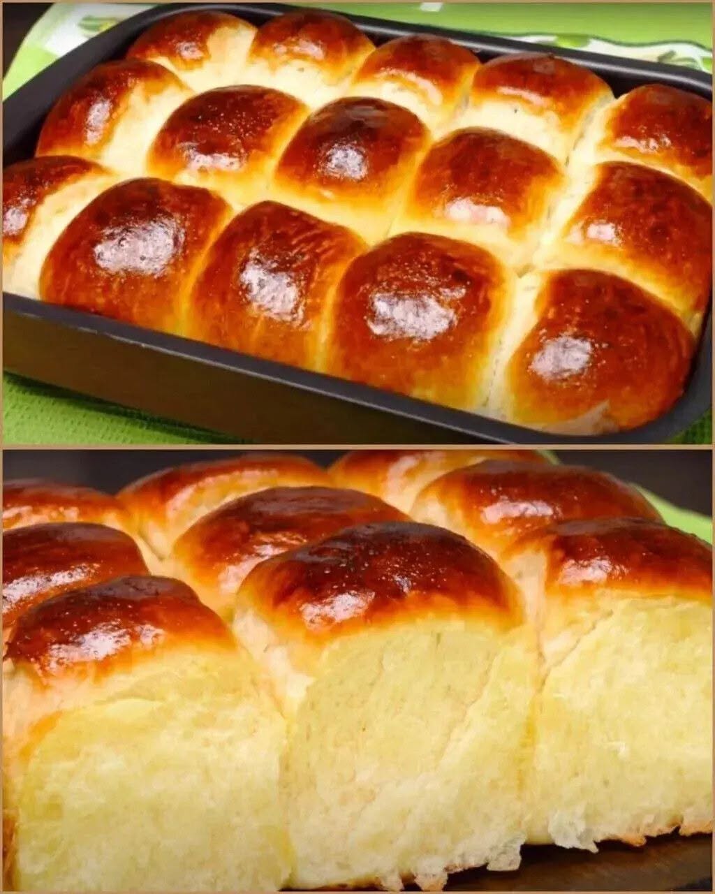 Chifle pufoase de casă cu lapte și unt