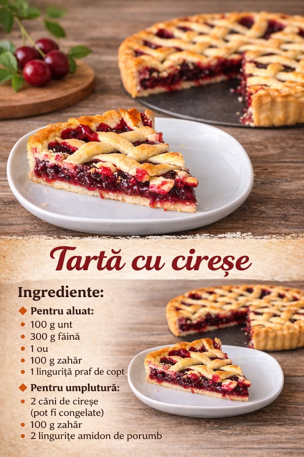 Tartă cu cireșe