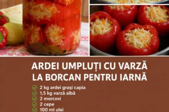 Ardei umpluți cu varză la borcan