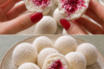 Palline cocco e lampone fără coacere