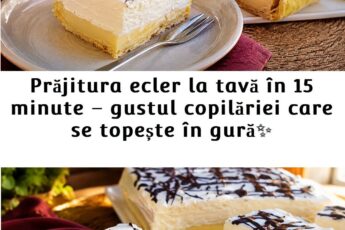 Prăjitura ecler la tavă în 15 minute