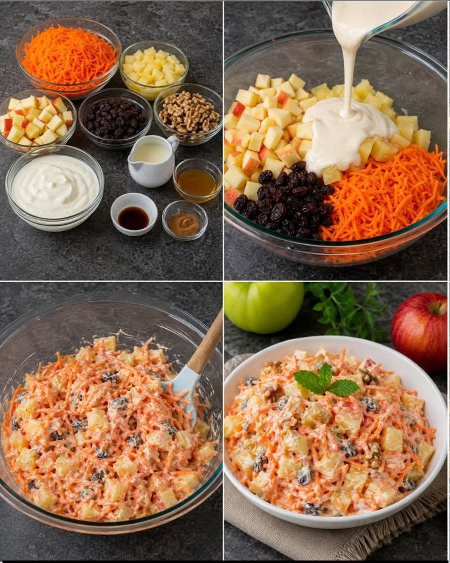Salată de morcovi și mere 