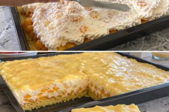 Tort bavarez cu piersici