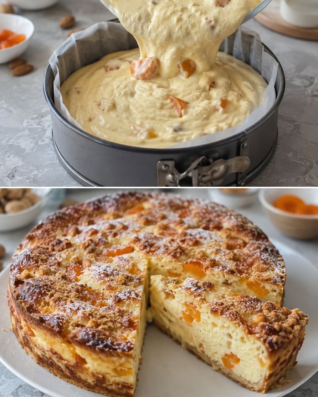 Tort cu mascarpone, amaretti și caise – desert cremos cu aromă fină de migdale