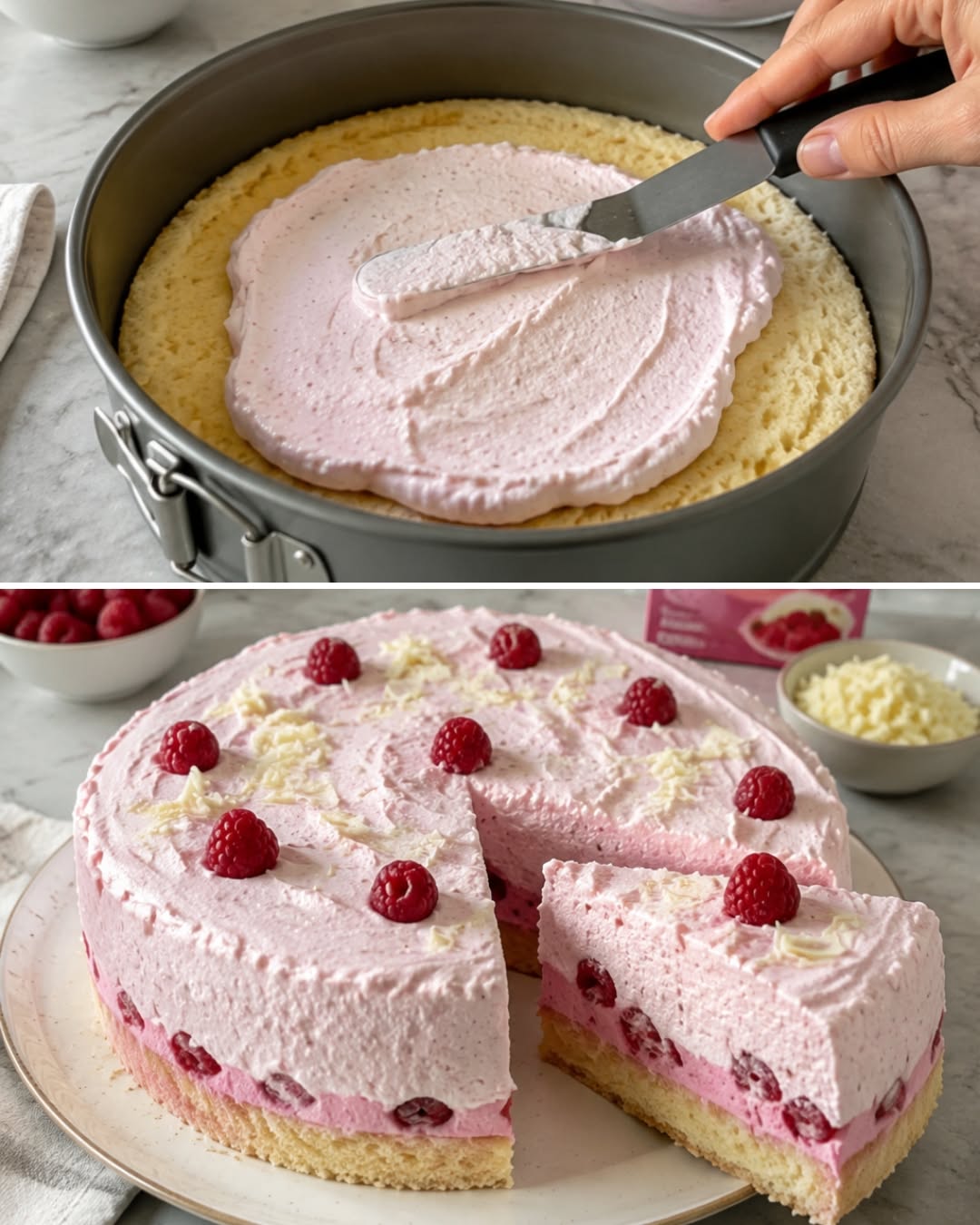 Tortă de vară cu zmeură