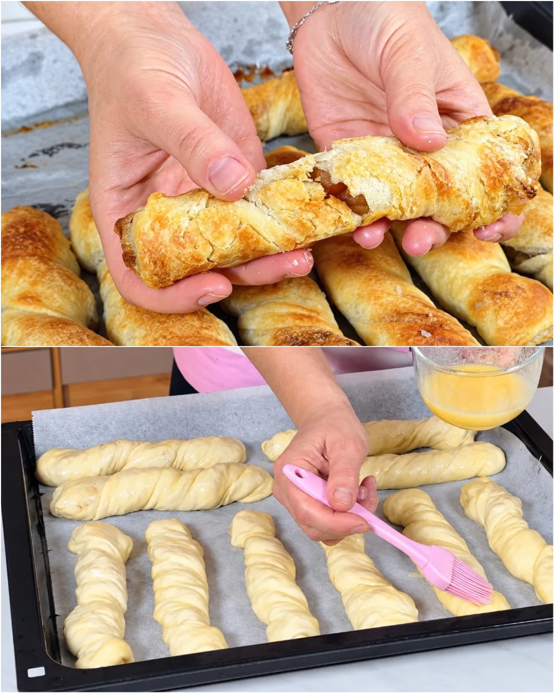 Rețeta de plăcințele crocante cu mere la cuptor