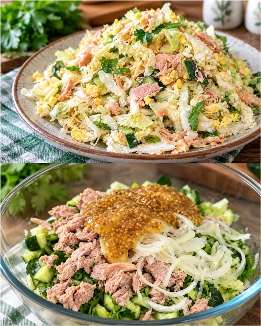 Salată de Vară Chinezească cu Tun și Castraveți