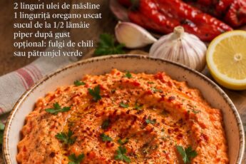 Cremă de brânză feta cu ardei copți