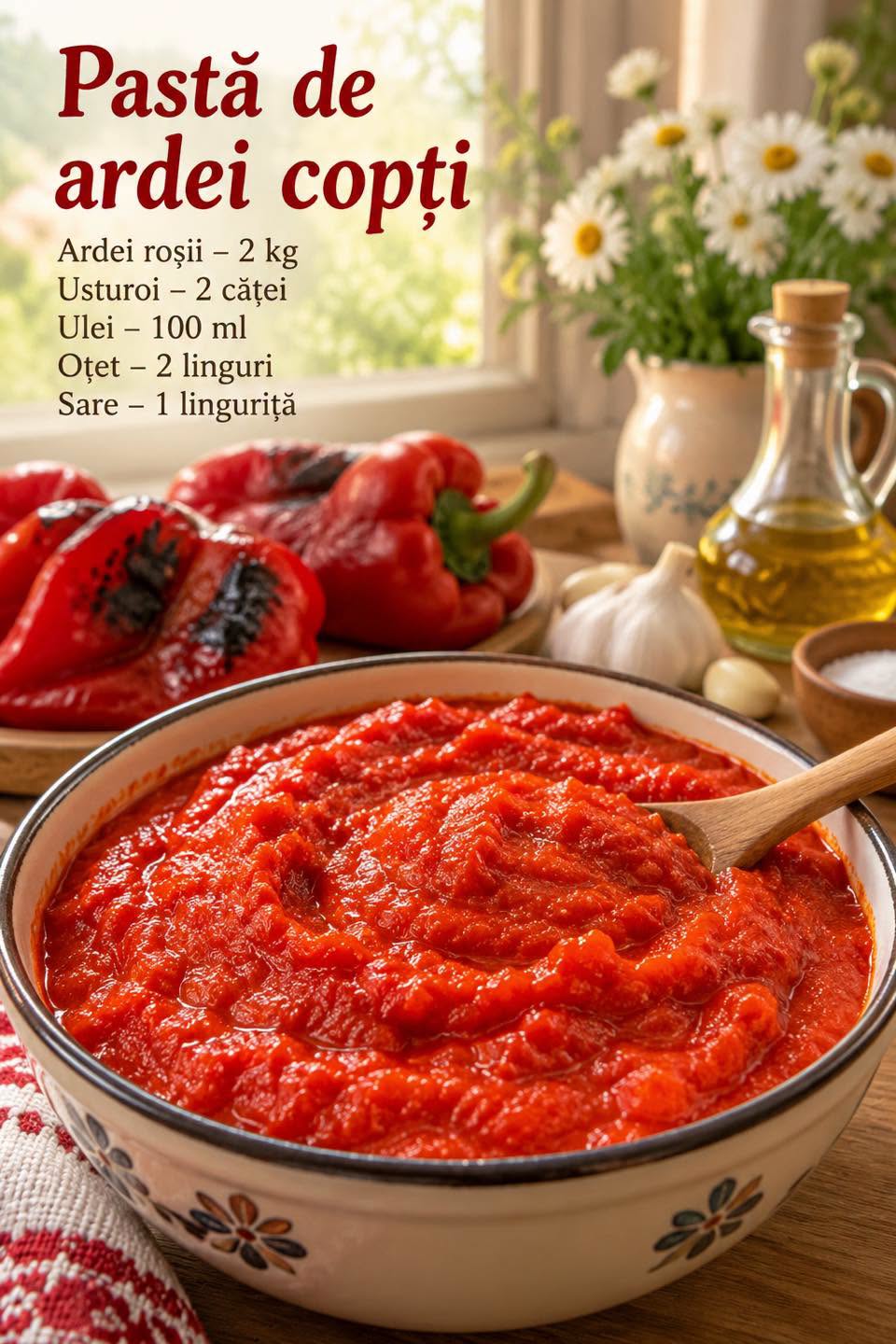 Pastă de Ardei Copți pentru Iarnă
