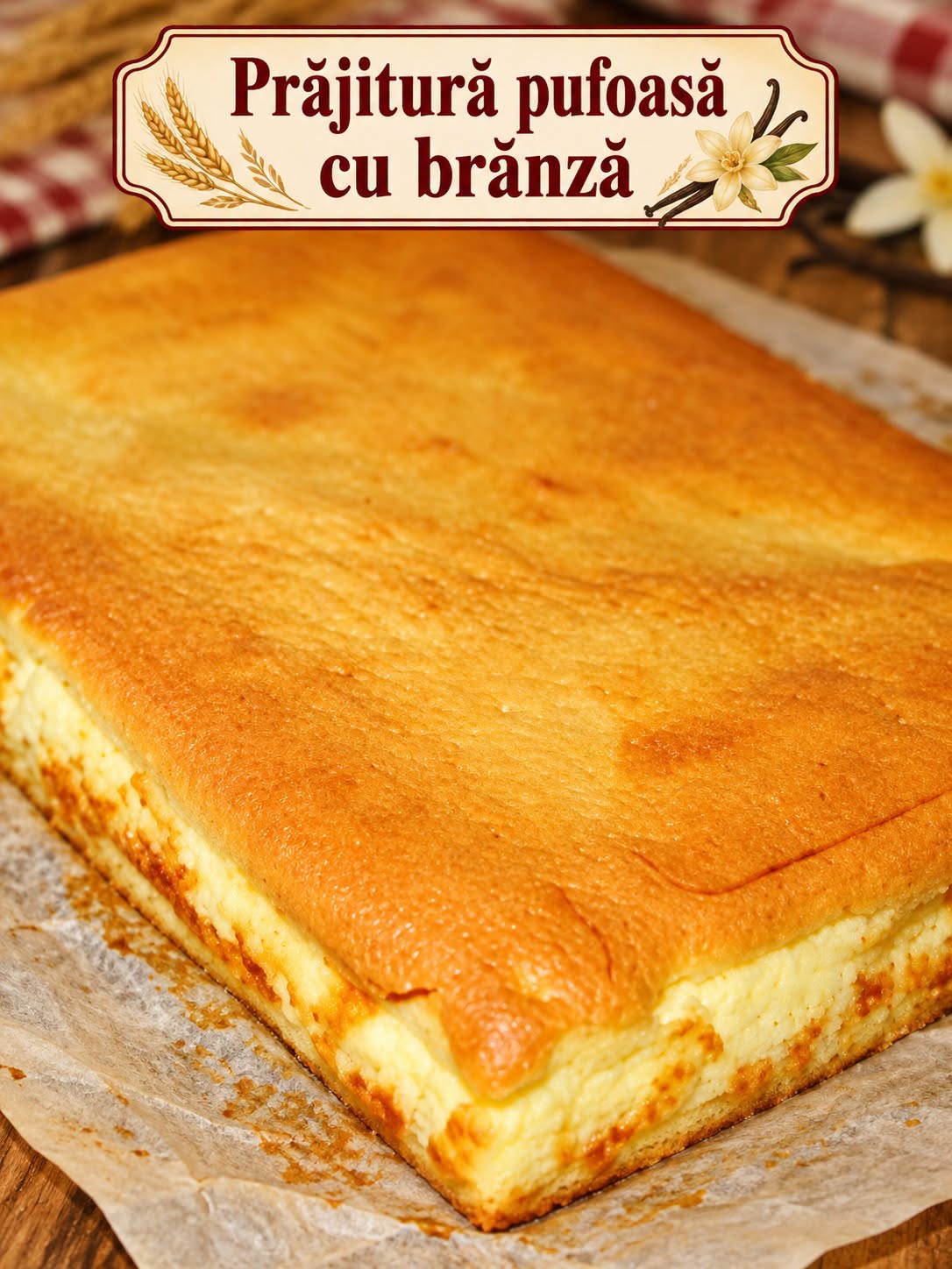Prăjitură Turnată cu Brânză